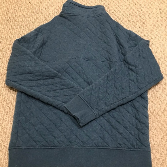 Patagonia Organic Cotton Fleece Jumper Snap T Quilted Pullover (Blue/Yellow) - Picture 4 of 4